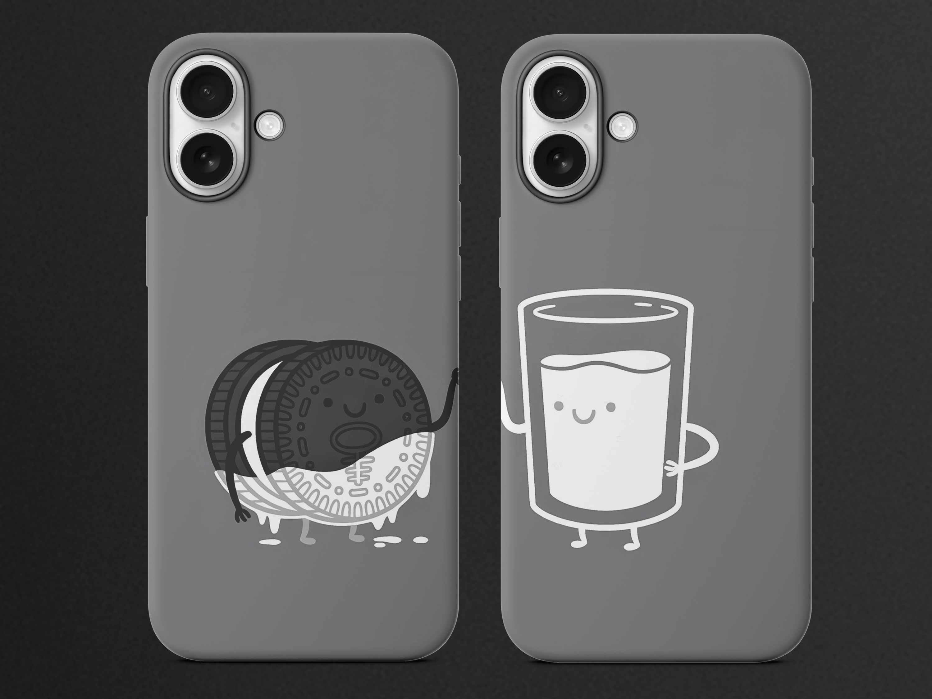 Milk & Biskuv  Couple Telefon Kılıfı Z153