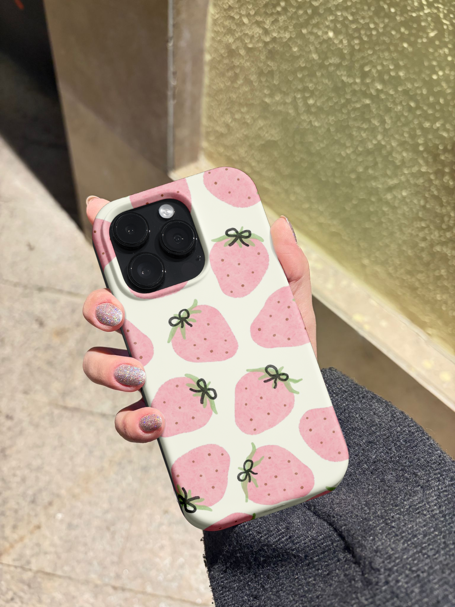 Pink Strawberry Telefon Kılıfı Z172